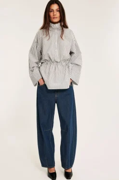 Barrel jeans high waist