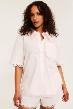 Baweżniana piżama z haftem