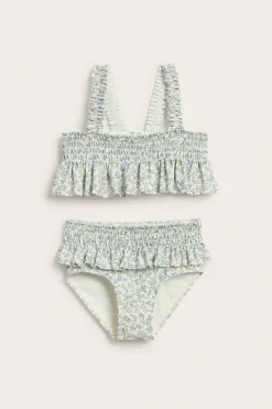 Bikini z marszczeniem i falbaną