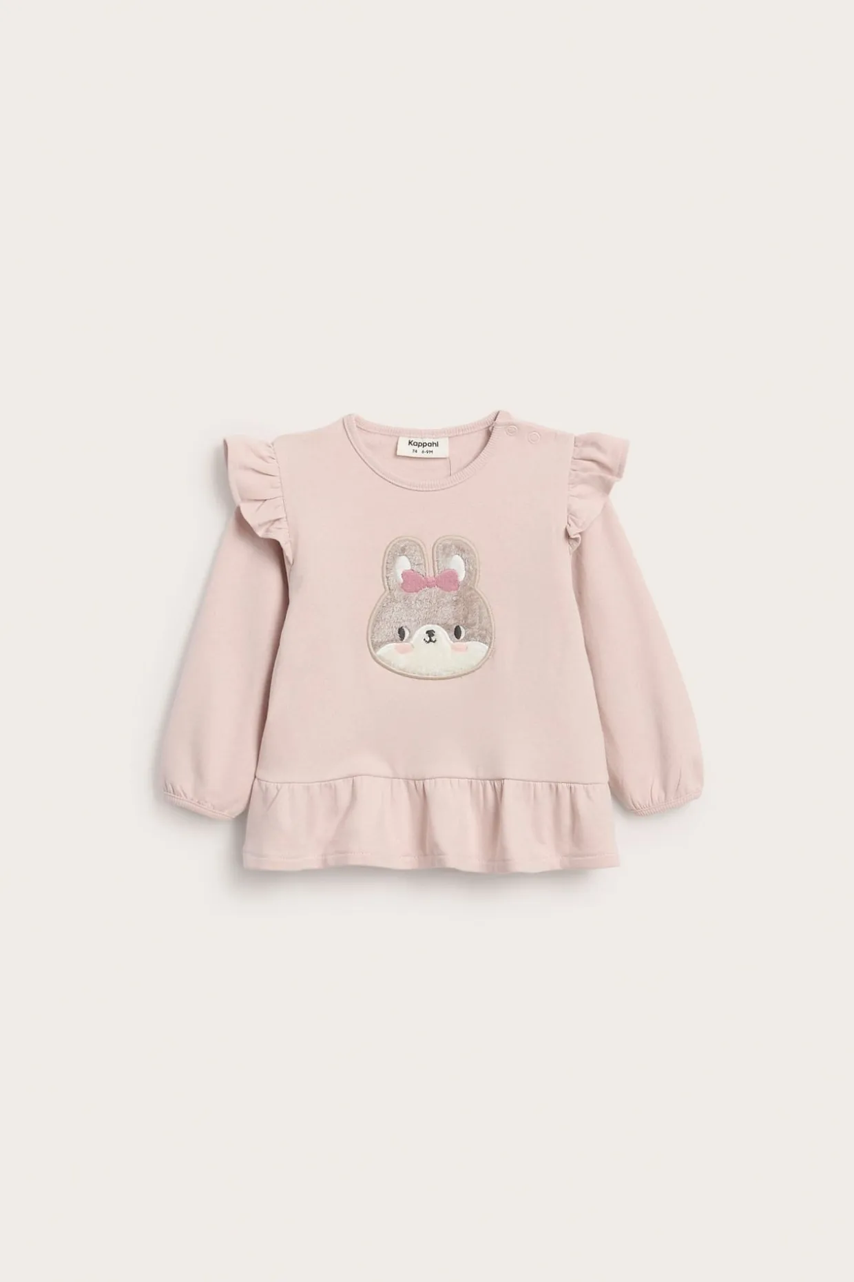 Bluza z falbaną i motywem królika