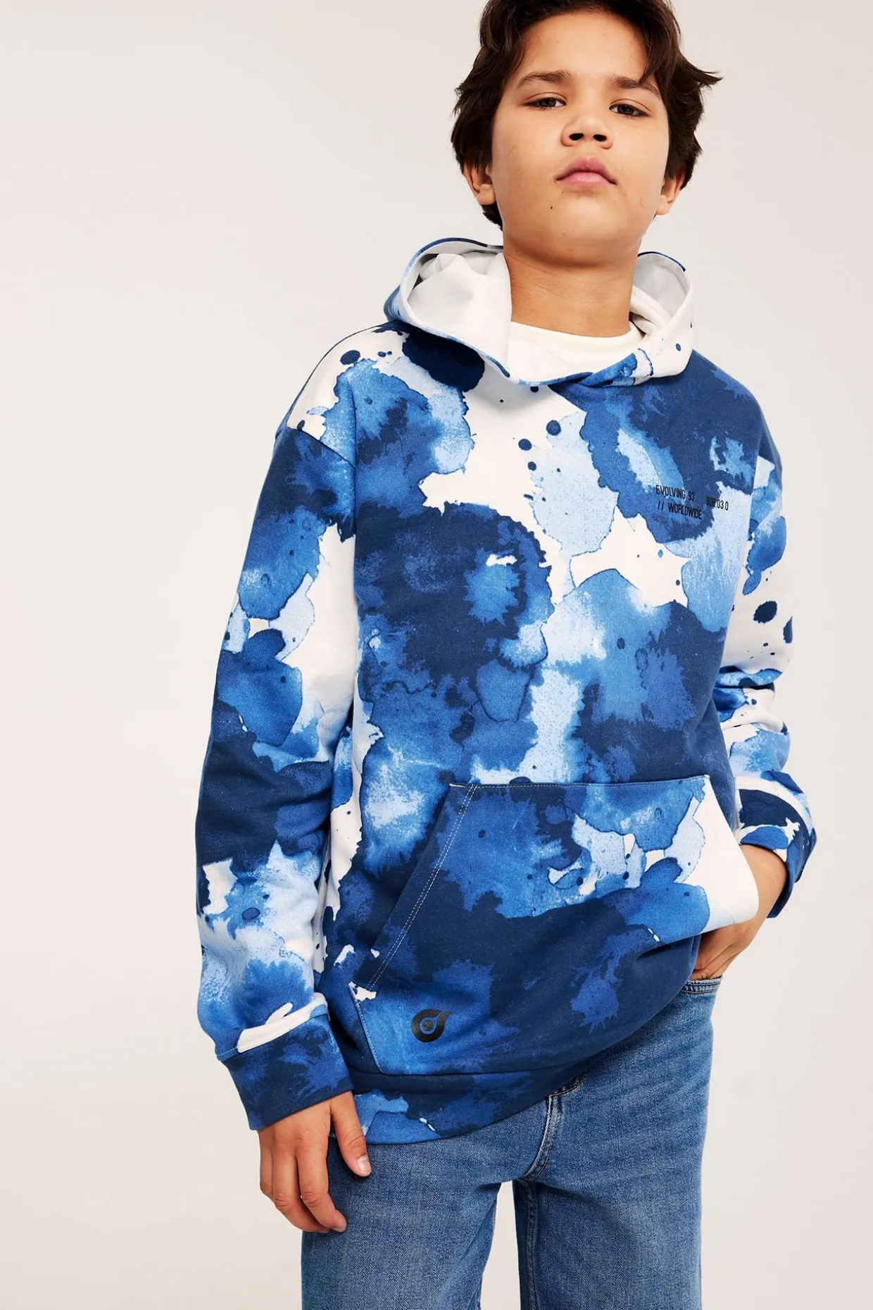 Bluza z kapturem, we wzory