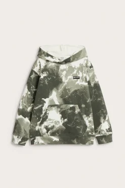 Bluza z kapturem, z nadrukiem marmurkowym