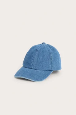 Czapka z daszkiem, ze spranego twillu o wyglądzie denimu