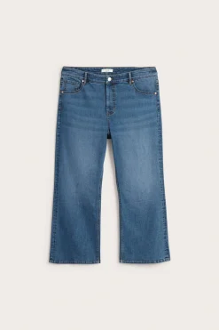 Dżinsy cropped flare high waist