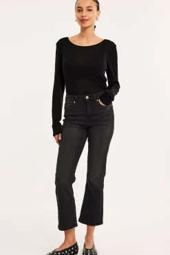 Dżinsy cropped flare regular waist