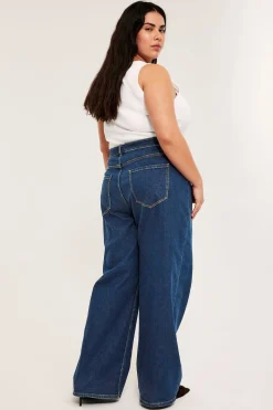 Dżinsy straight high waist