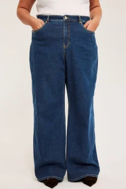 Dżinsy straight high waist