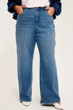 Dżinsy straight high waist