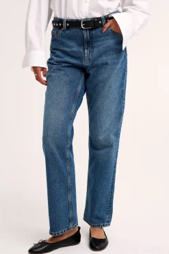 Dżinsy straight high waist