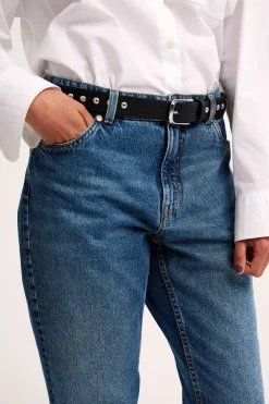 Dżinsy straight high waist