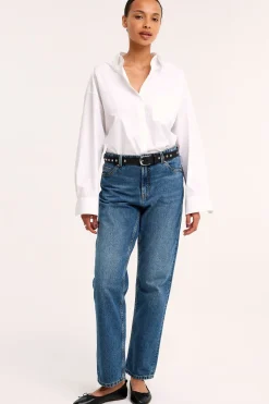 Dżinsy straight high waist