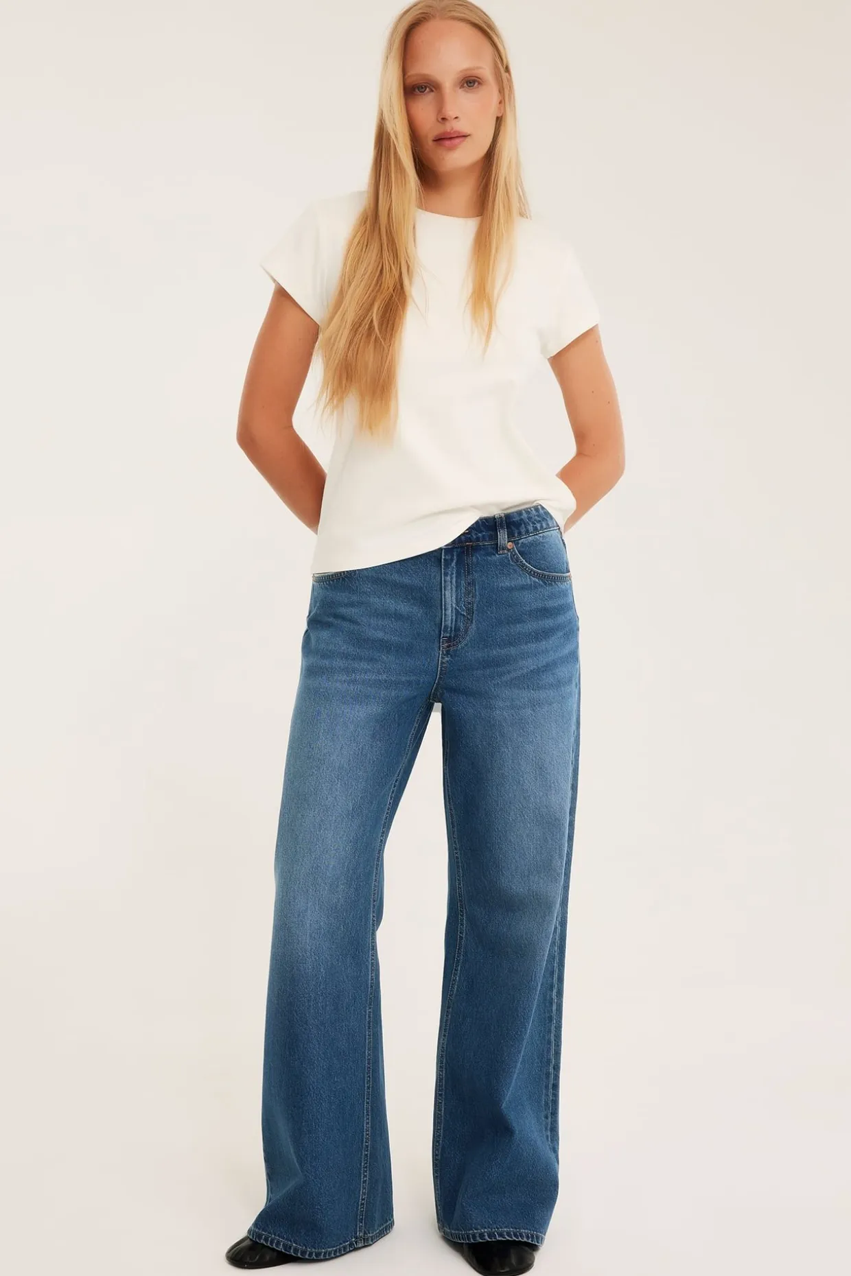 Dżinsy wide high waist