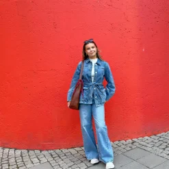 Dżinsy wide high waist