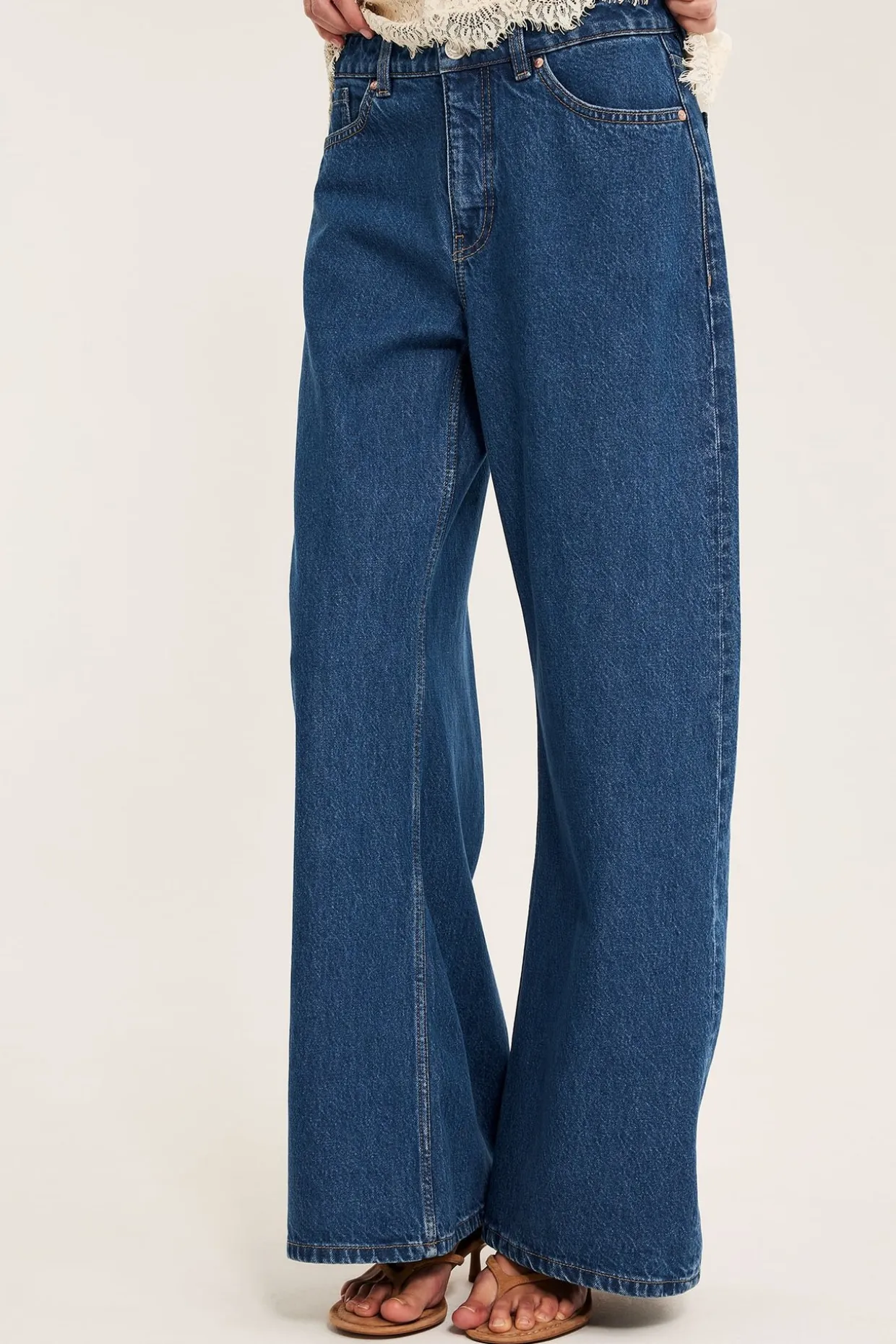 Dżinsy wide high waist