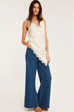 Dżinsy wide high waist