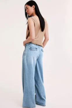 Dżinsy wide high waist