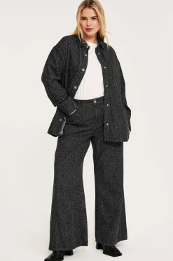 Dżinsy wide high waist