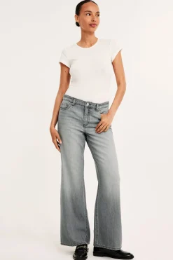 Dżinsy wide high waist
