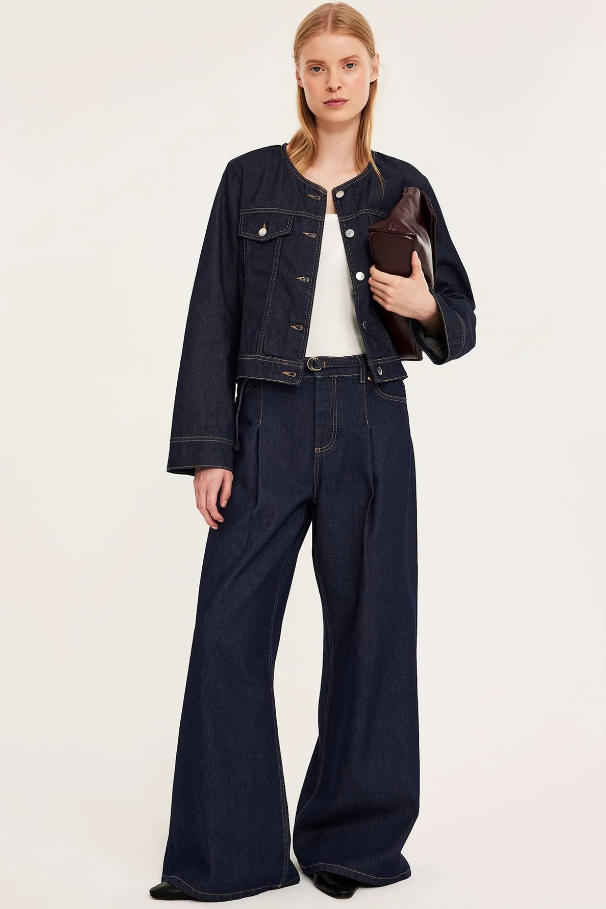 Dżinsy wide high waist