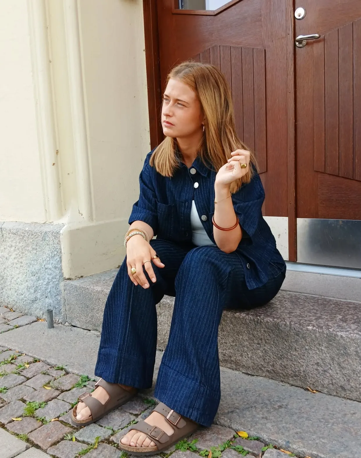 Dżinsy wide high waist