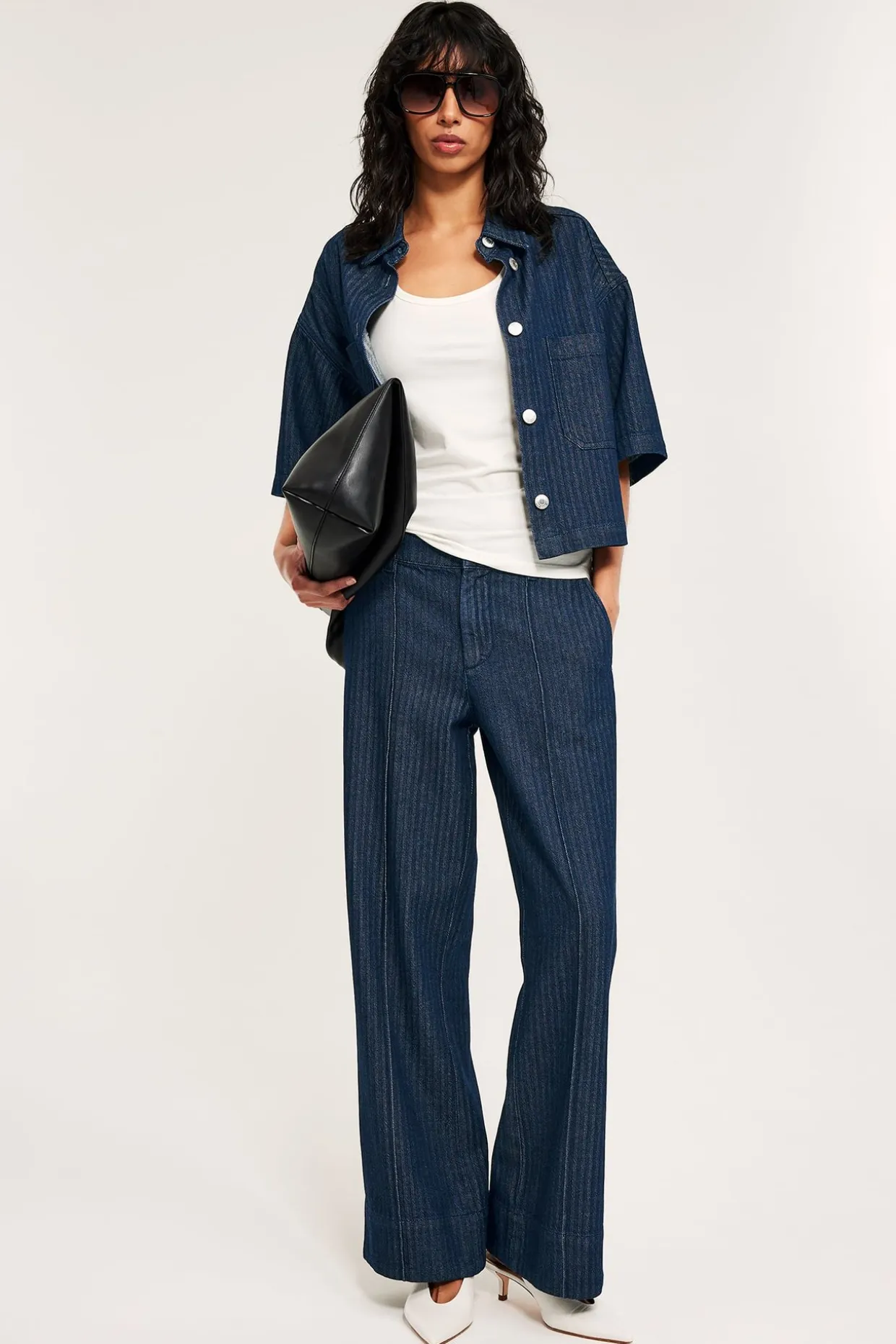 Dżinsy wide high waist