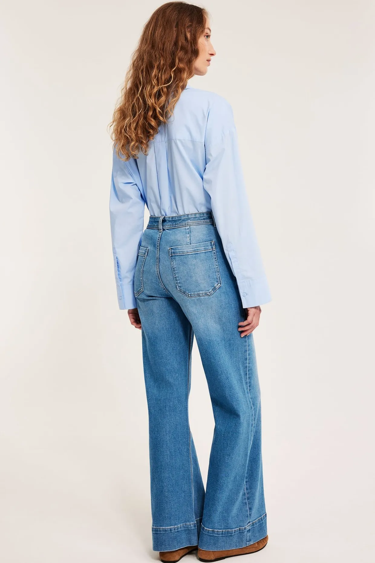 Dżinsy wide high waist