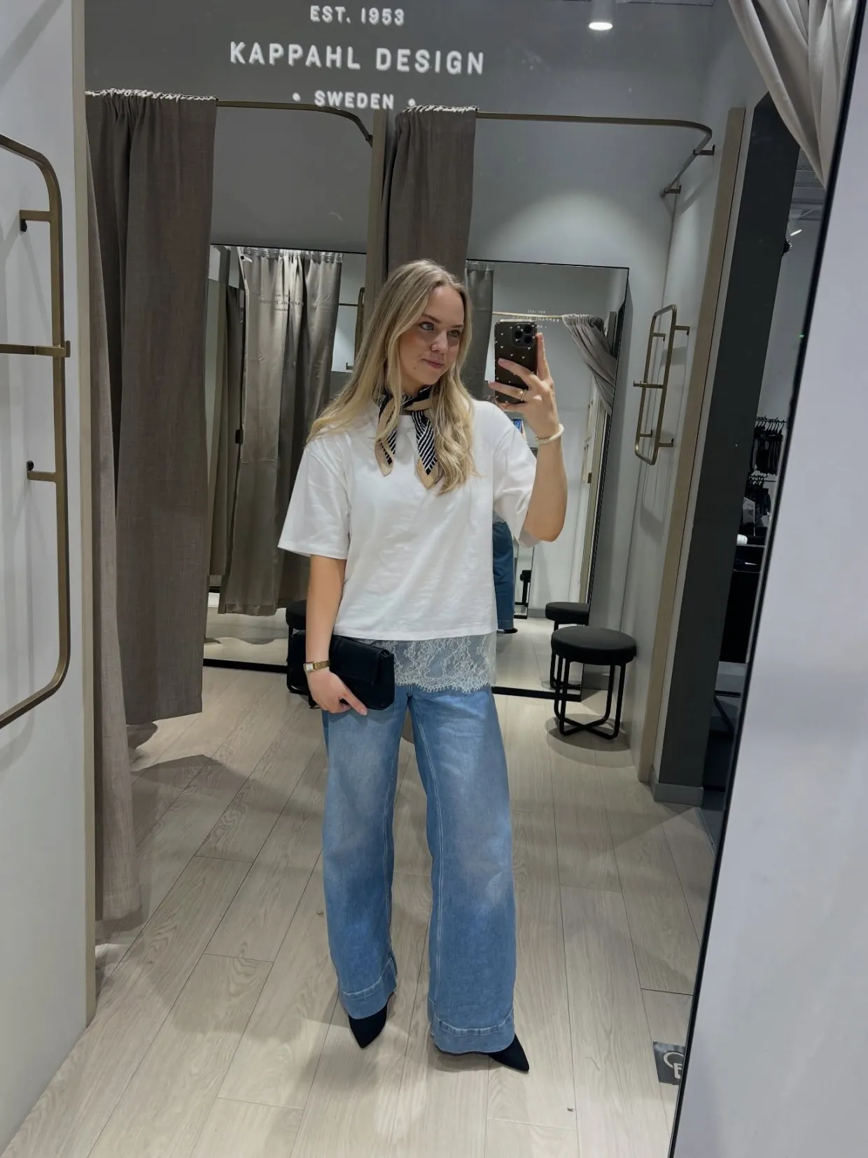 Dżinsy wide high waist