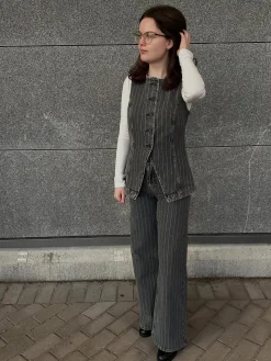 Dżinsy wide high waist