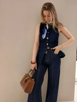 Dżinsy wide high waist