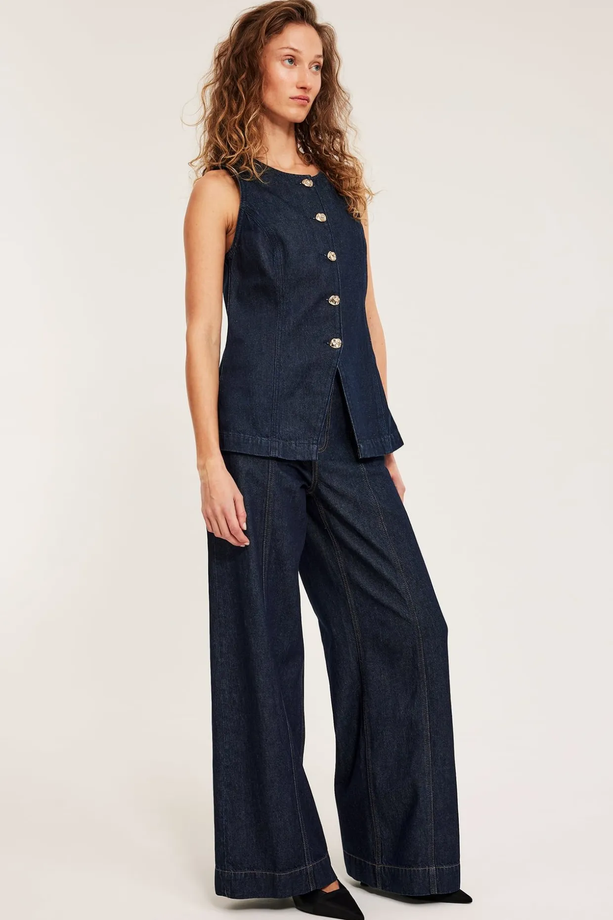 Dżinsy wide high waist