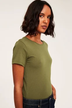 Dopasowany t-shirt z bawełny