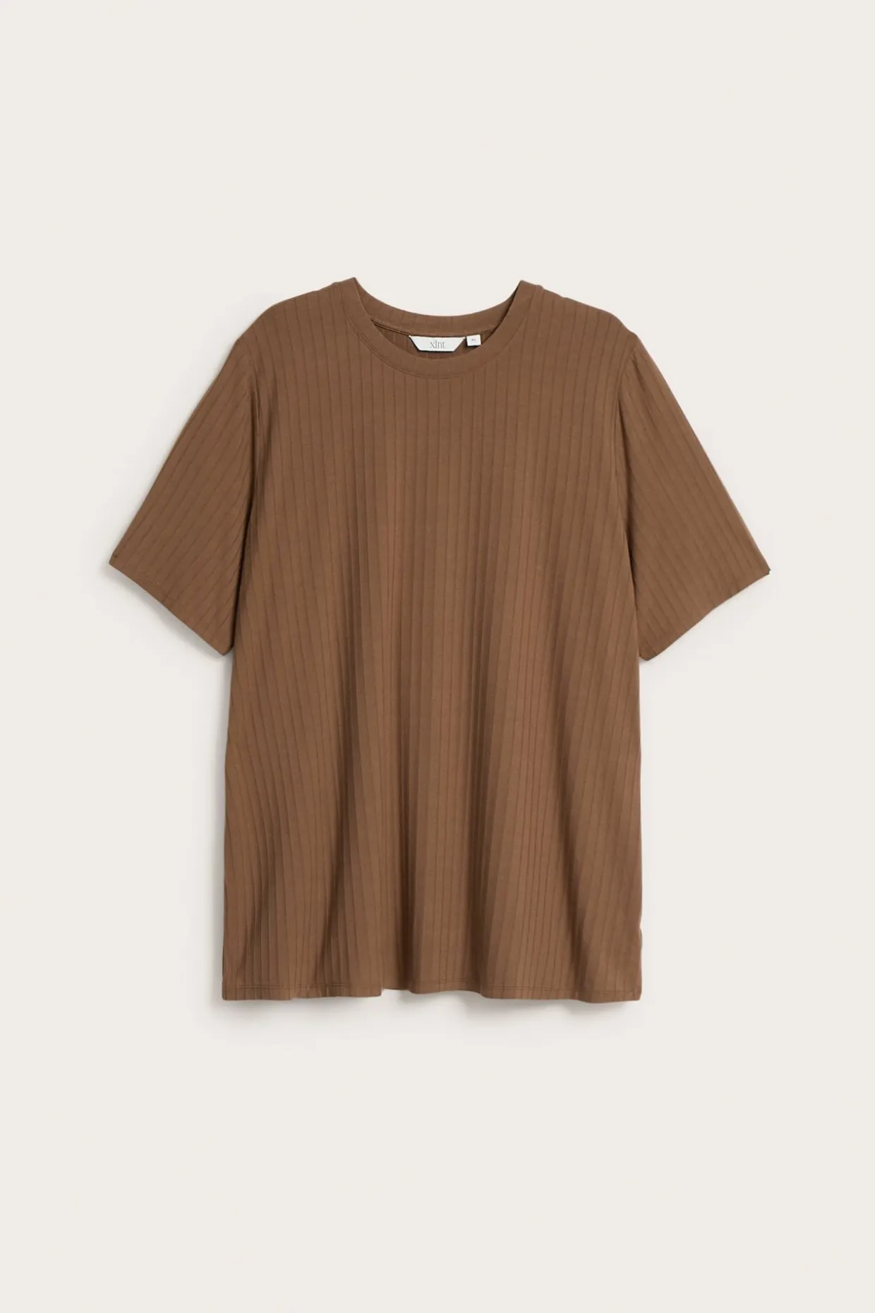 Długi prążkowany t-shirt