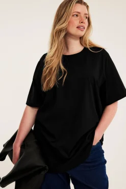 Długi T-shirt z bawełny
