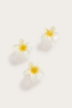Klamry do włosów, w kształcie kwiatów, 3-pak