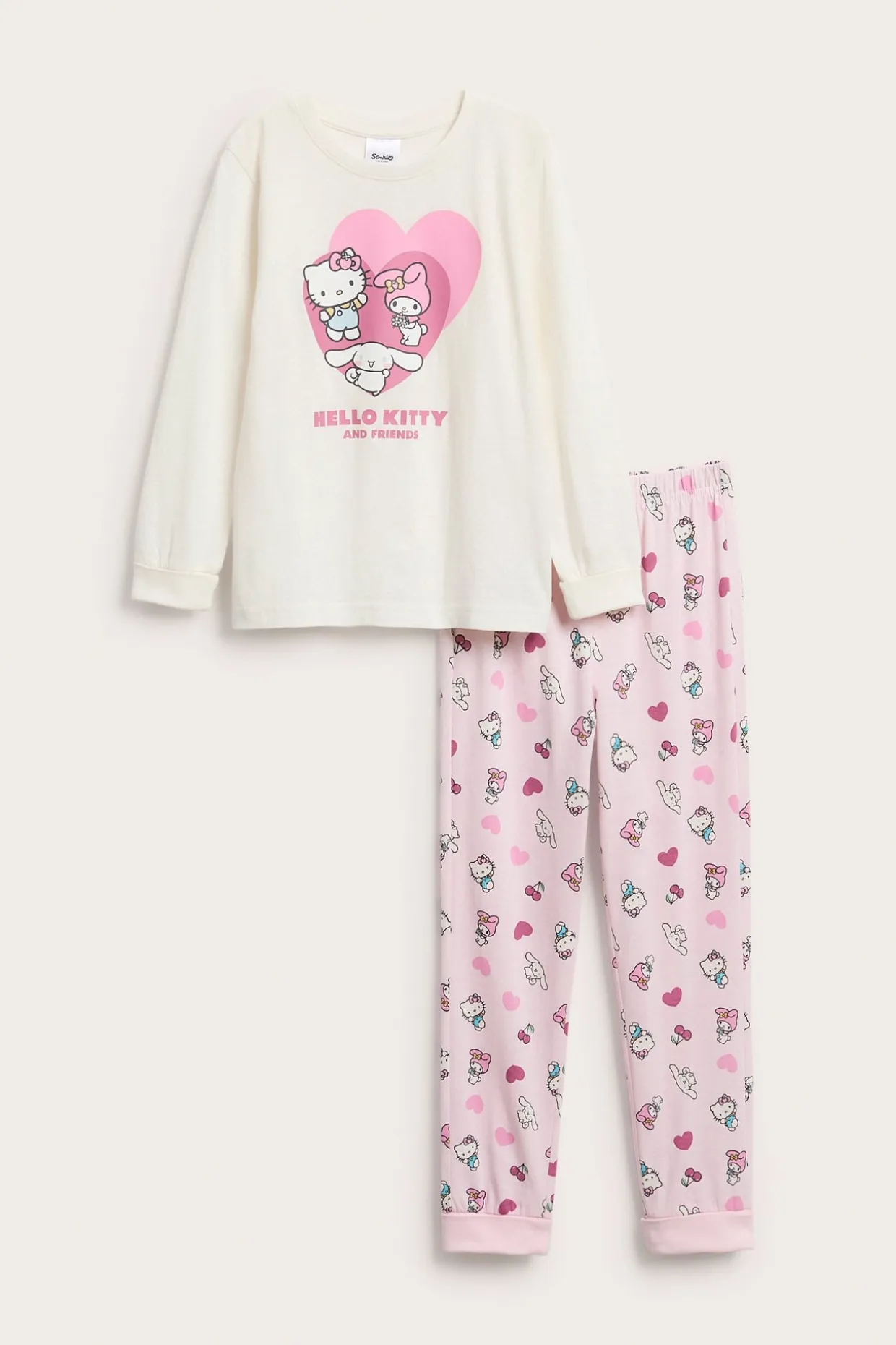 Komplet piżamowy z długimi rękawami, z Hello Kitty