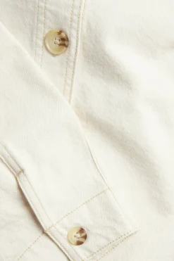 Kurtka twill ze sztruksowym kołnierzem
