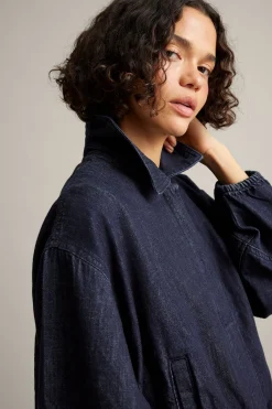 Kurtka typu bluzon z denimu