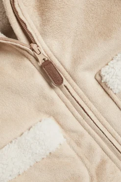 Kurtka typu shearling z pluszową podszewką