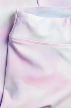 Legginsy do ćwiczeń, z nadrukiem tie-dye, z elastycznej dzianiny dżersejowej