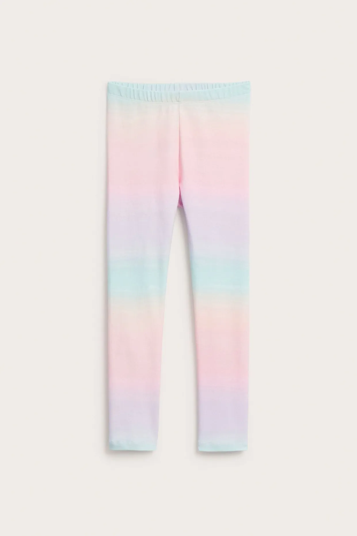 Legginsy we wzory, z bawełnianego trykotu