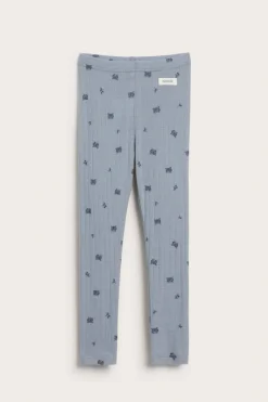 Legginsy we wzory, z wełny merino