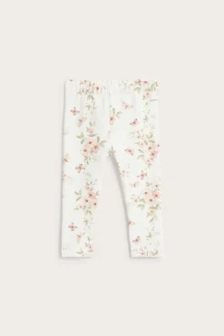 Legginsy w kwiaty i motyle