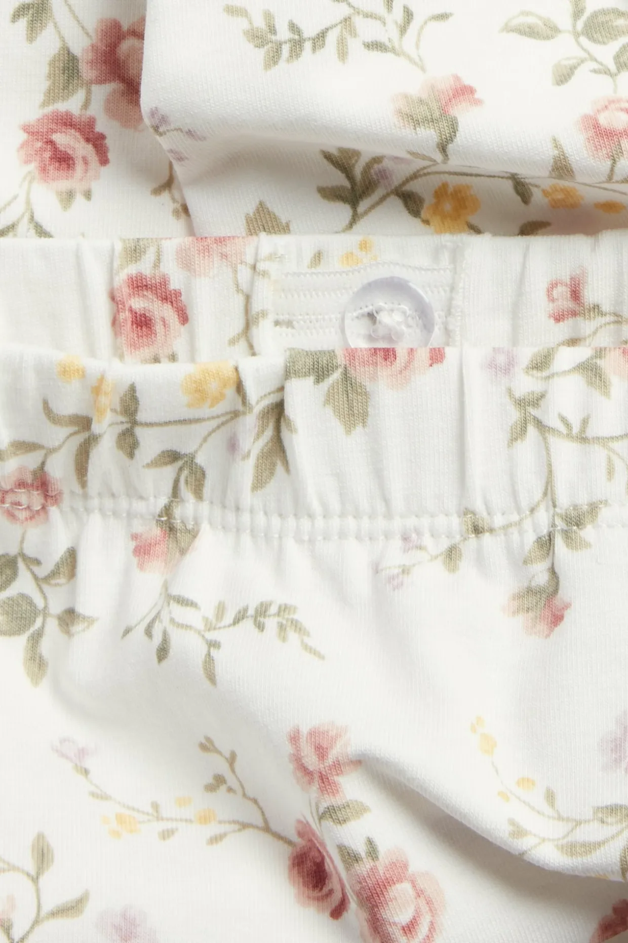 Legginsy w kwiaty, z koronką