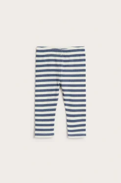 Legginsy w paski, o strukturze wafla