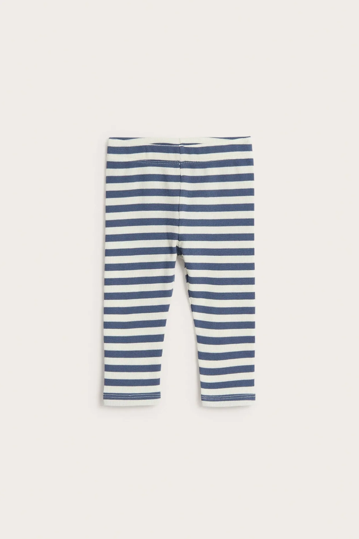 Legginsy w paski, o strukturze wafla