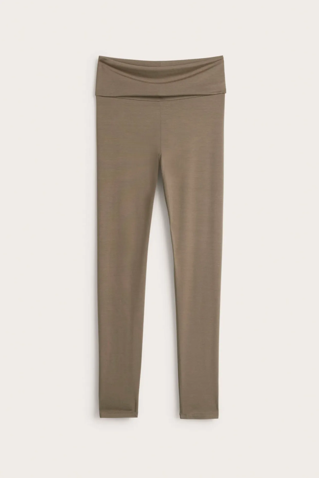 Legginsy z wywijanym pasem