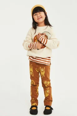 Legginsy z wzorem w lwy
