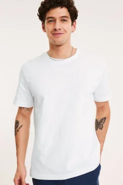 Luźny t-shirt z bawełny