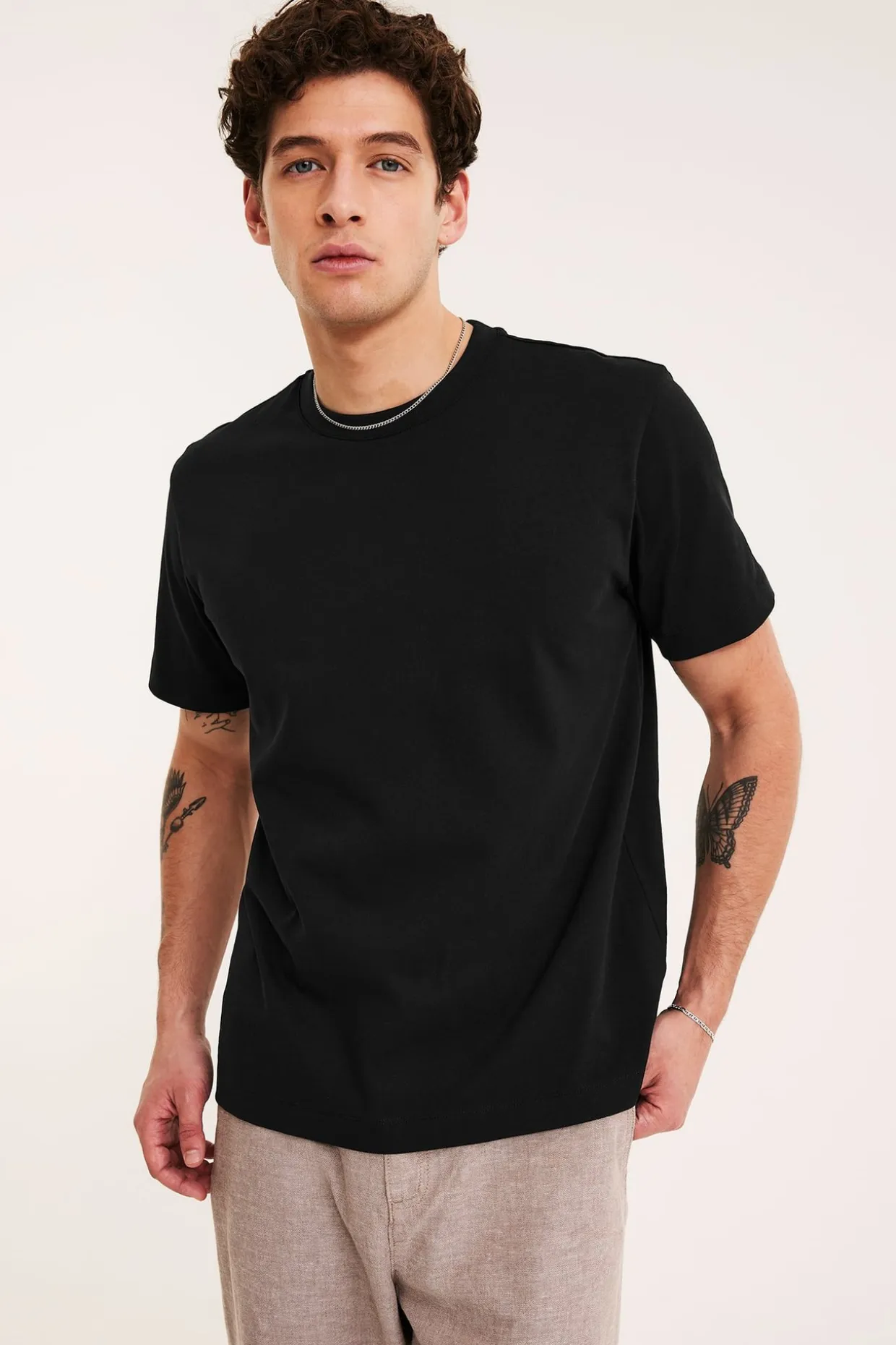 Luźny t-shirt z bawełny