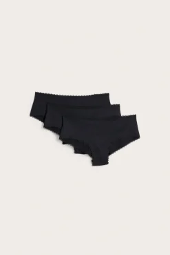 Majtki cheeky z mikrofibry, 3-pak